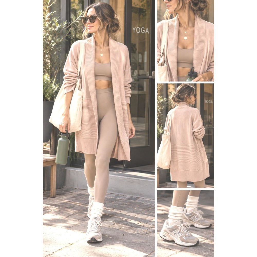 Lululemon cardigan merino blush pink open fall athleisure layer elevated sm 4 ec